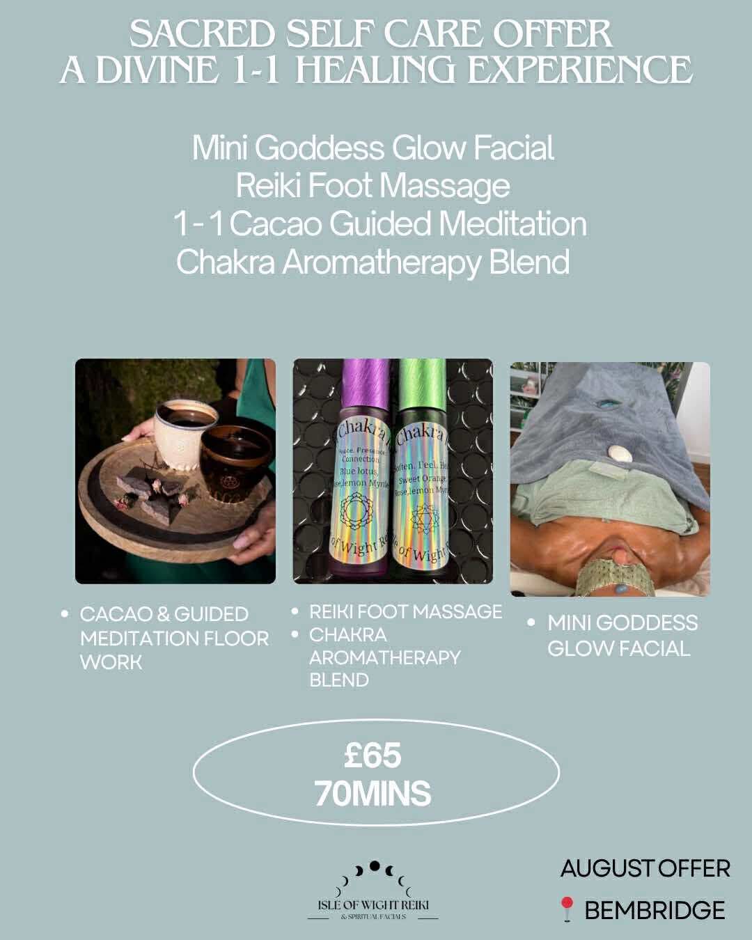 Special Sacred Self Care Offer Only £65 (usually £80)